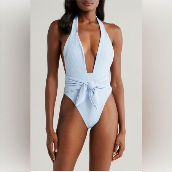 Montce Peri Rib Tropez Tie-Up One-Piece - Picture 1 of 5